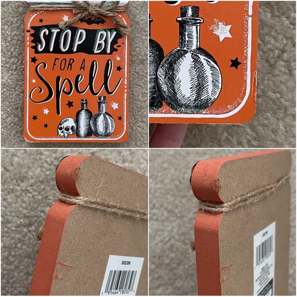 Halloween Themed Stand Up Tabletop Decor Wooden Signs (Set of 4) - Picture 15 of 16